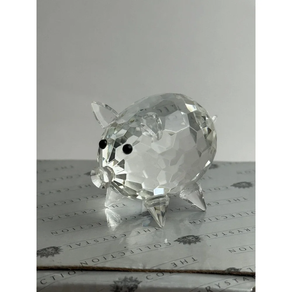 Crystal Pig Figurine Animal Sculpture Decor Gift With Original Box‎ Small